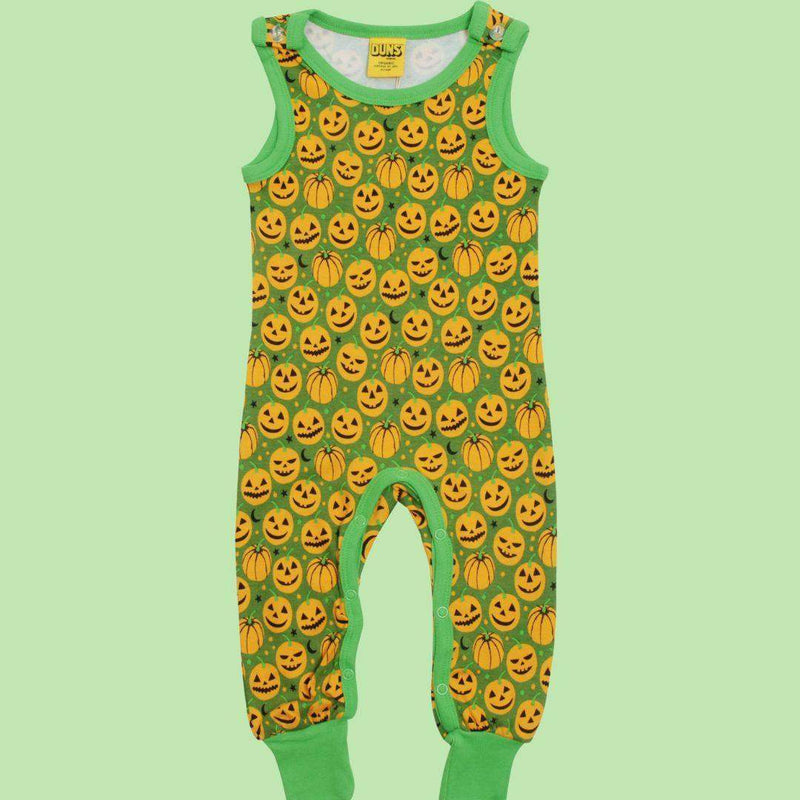 DUNS Pumpkin Dark Green Dungarees – ScandiBugs - Main Image