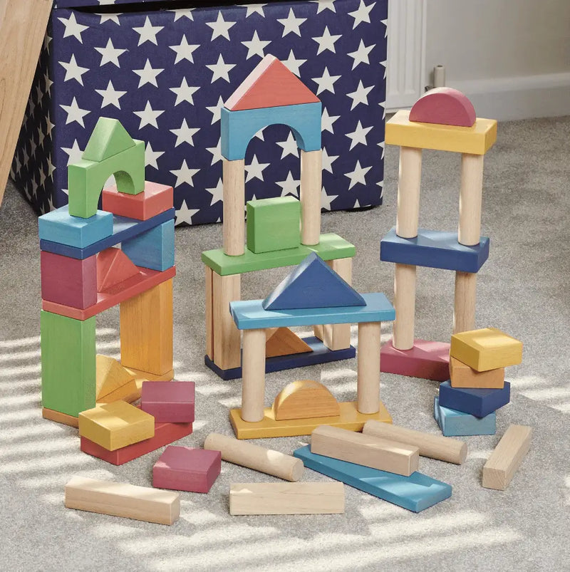 TickiT Rainbow Wooden Jumbo Block Set ScandiBugs
