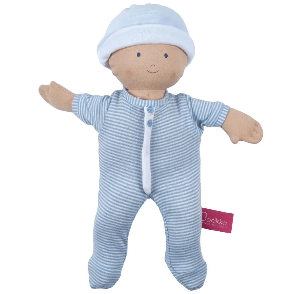 Bonikka Blue Baby Boy Soft Doll : ScandiBugs