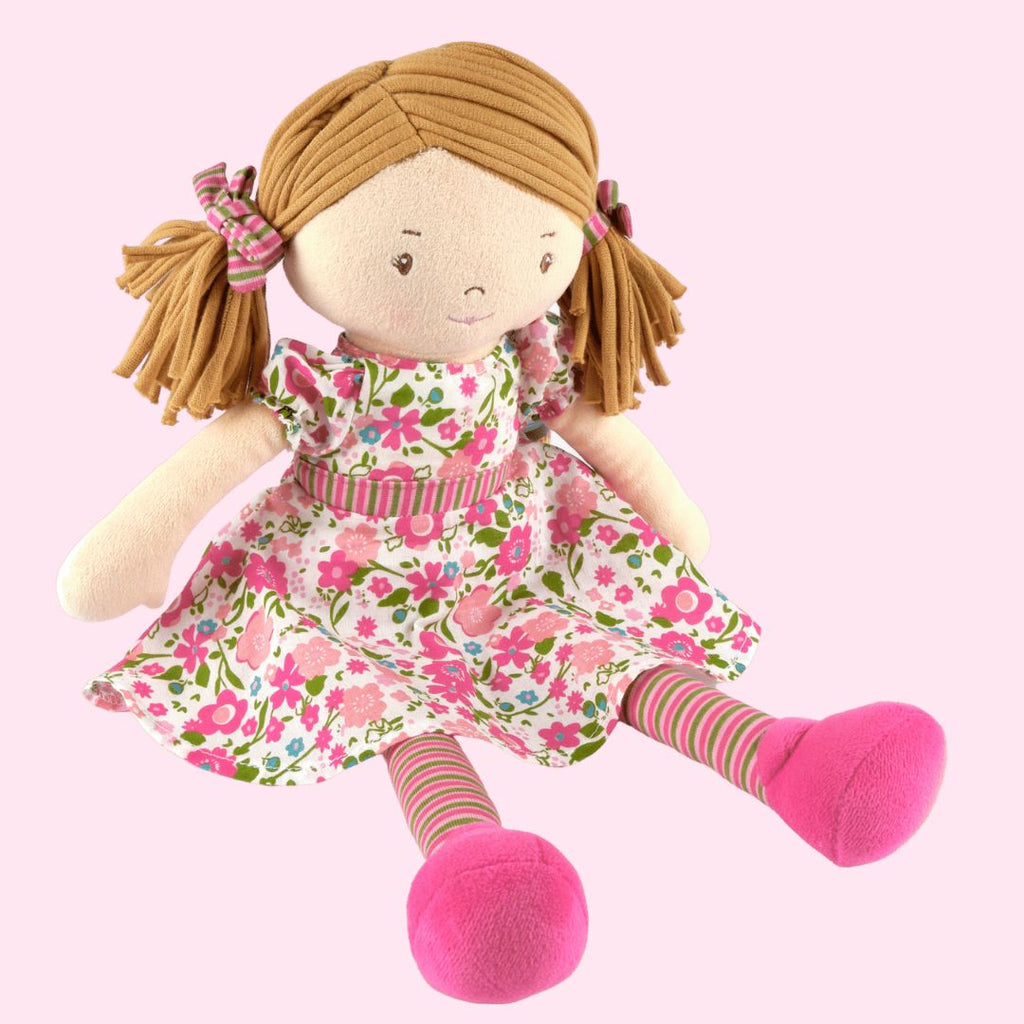 Soft Rag Doll with Pink Dress