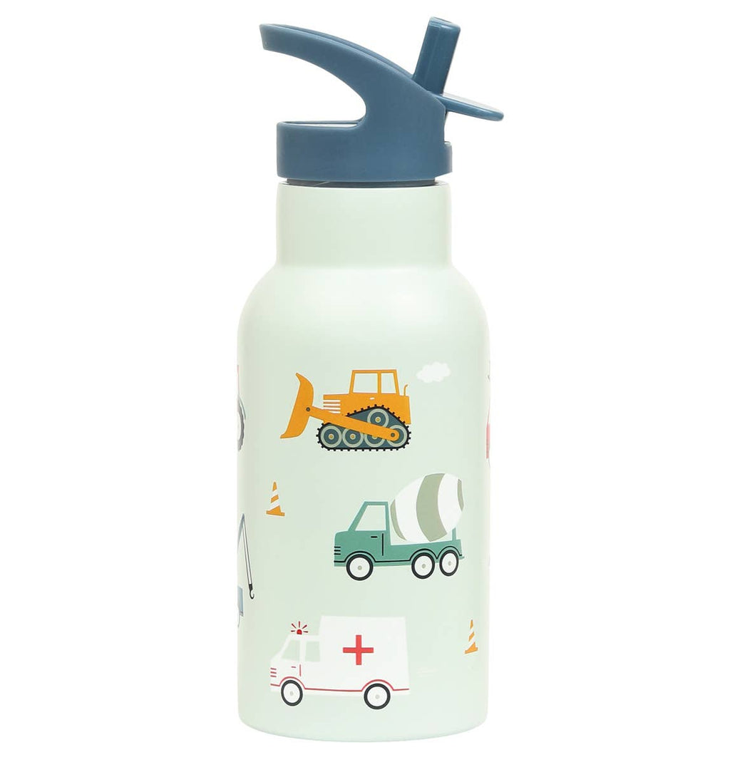 A Little Lovely Company - Kids Stainless Steel Drink / Water Bottle: Vehicles, Cars