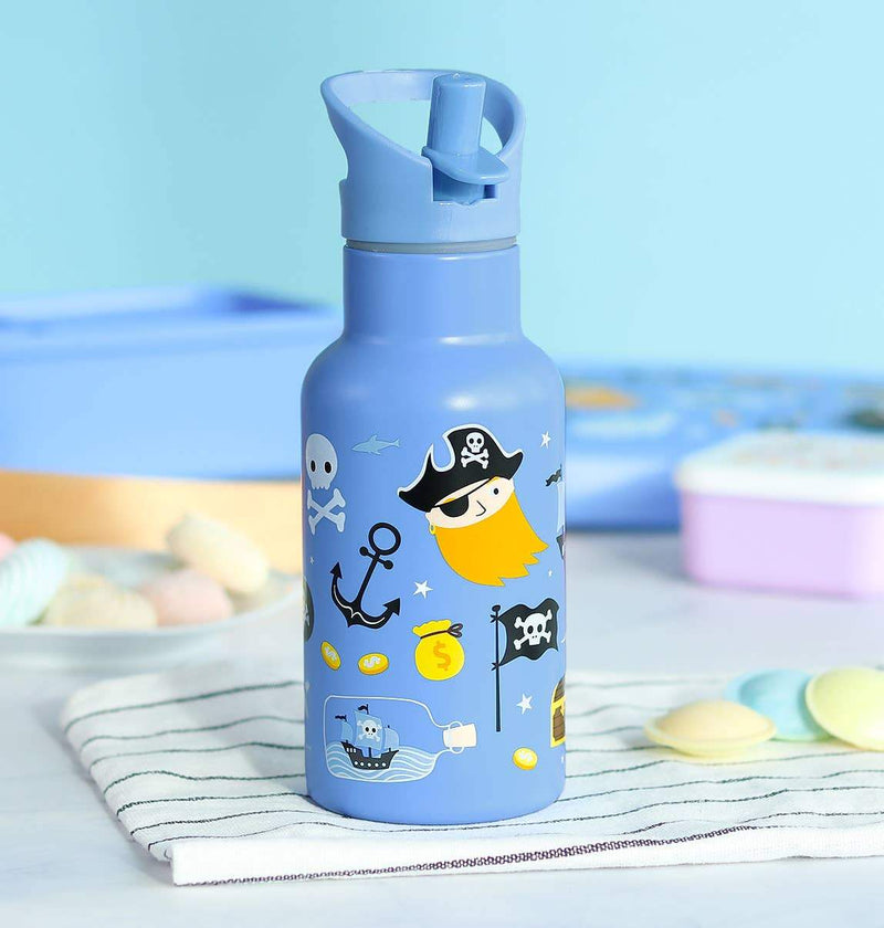A Little Lovely Company - Kids Stainless Steel Drink / Water Bottle: Pirates