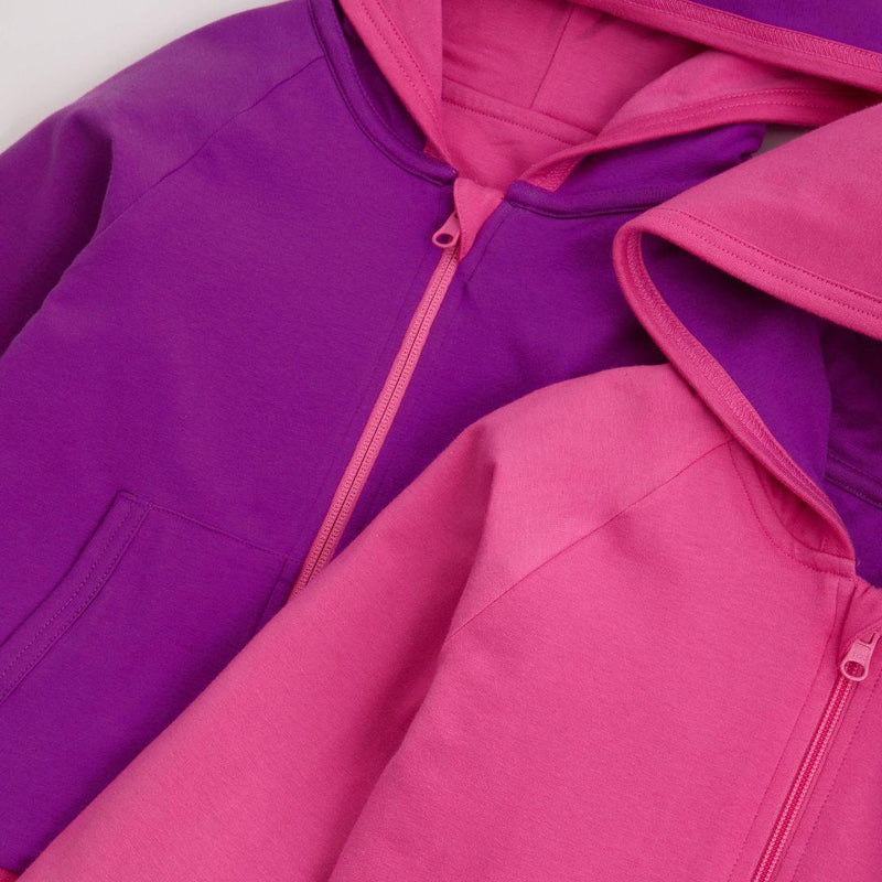 ScandiBugs Own Label Organic Reversible Hoody - Bubblegum Pink & Perfectly Purple - ScandiBugs