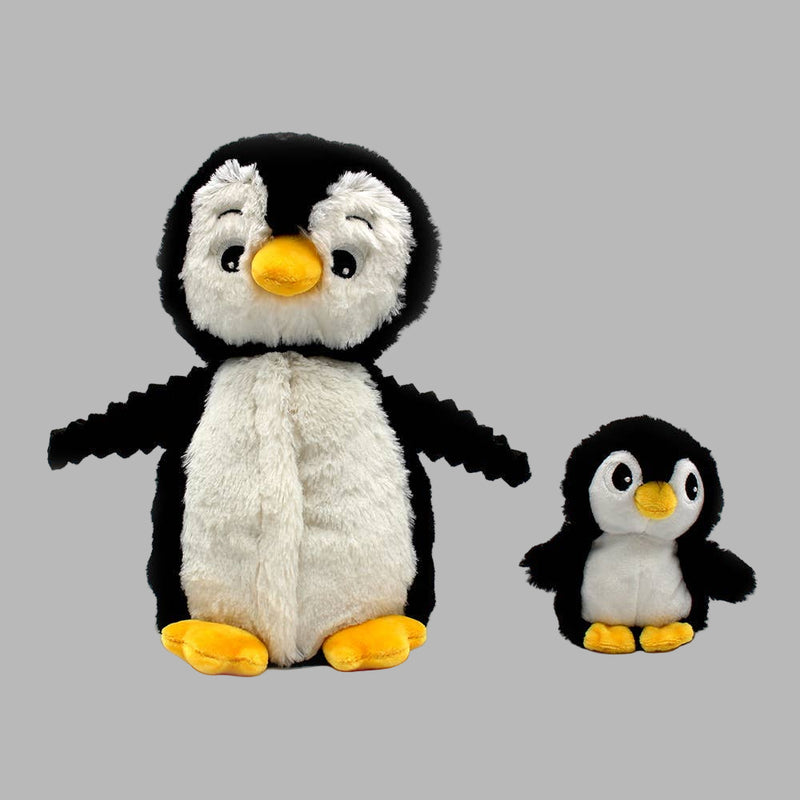Les Ptipotos - Poppy The Penguin Mum & Baby: Black