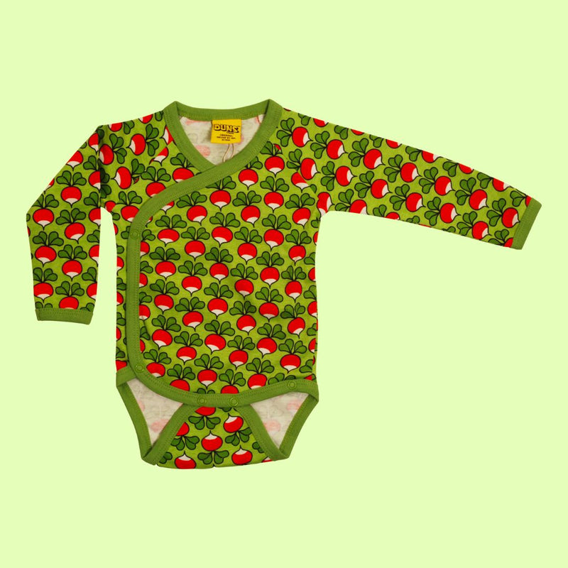 DUNS Radish: Lime Green - Kimono Wrap Vest