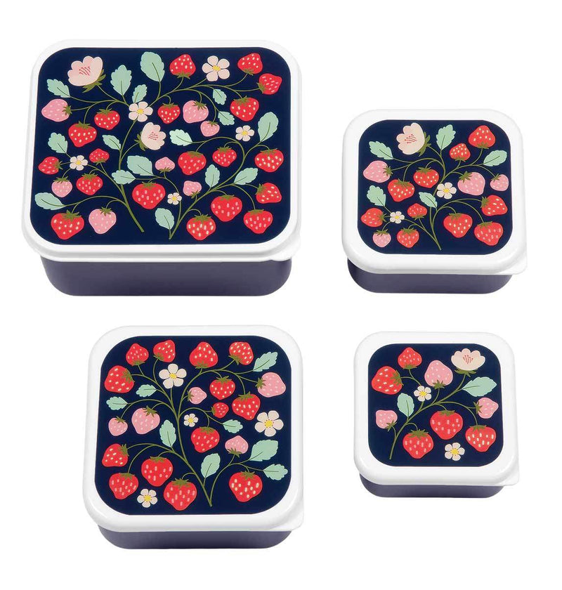 A Little Lovely Company - Lunch & Snack Box Set: Strawberries