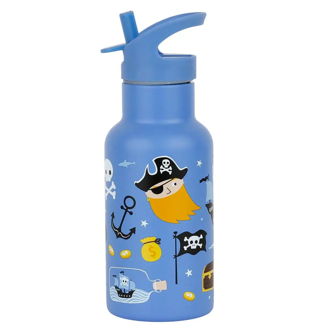 A Little Lovely Company - Kids Stainless Steel Drink / Water Bottle: Pirates