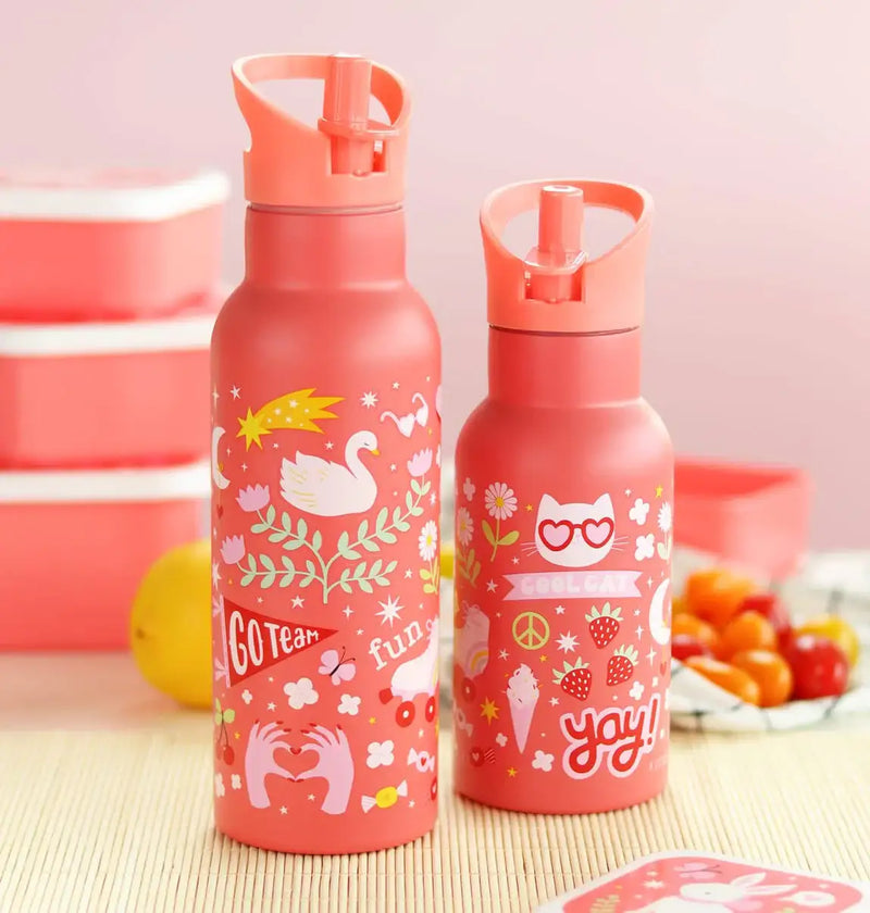A Little Lovely Company Kids Stainless Steel Drink/Water Bottle: Fun