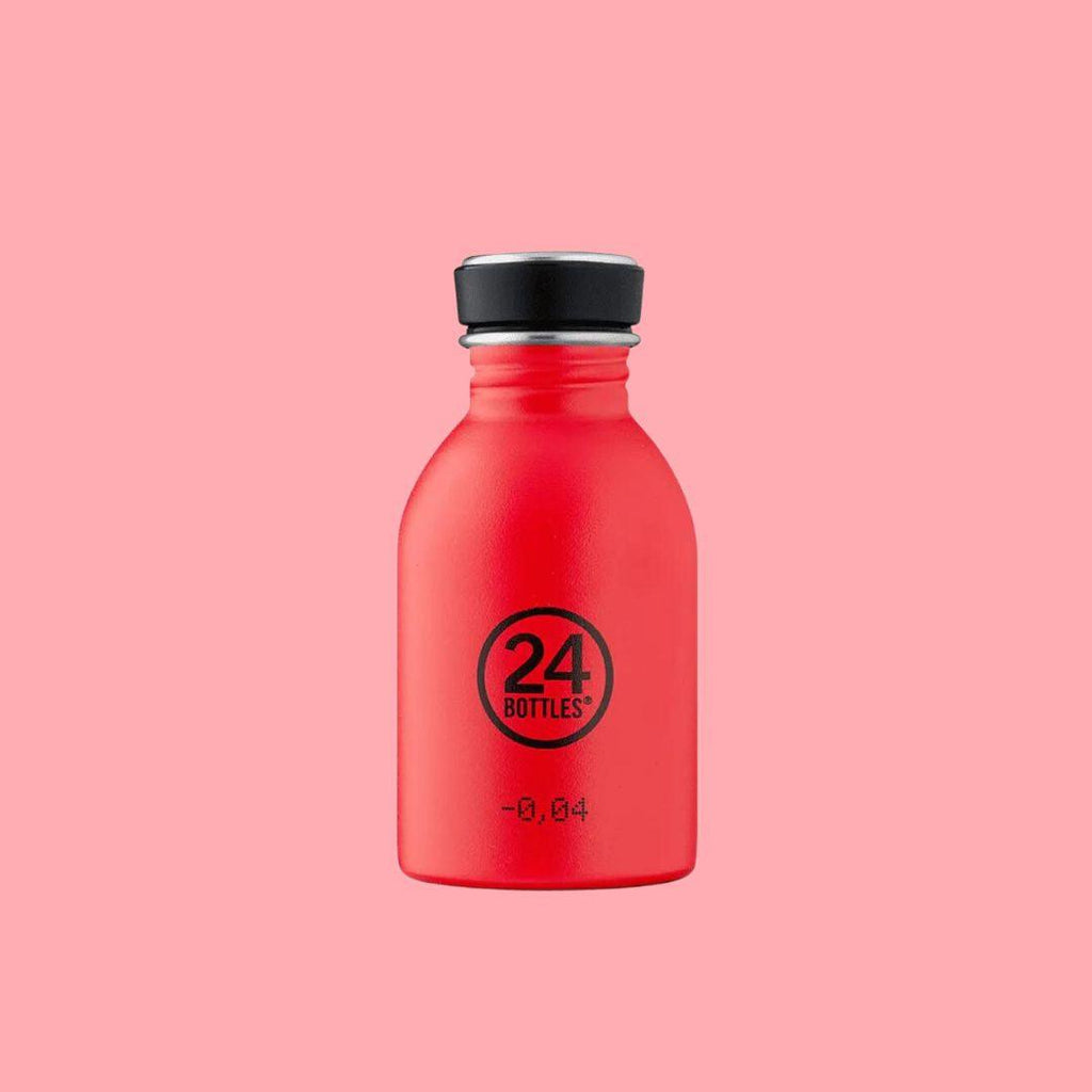 24Bottles Kids Bottle - Hot Red 250ml (Screw Cap) - ScandiBugs