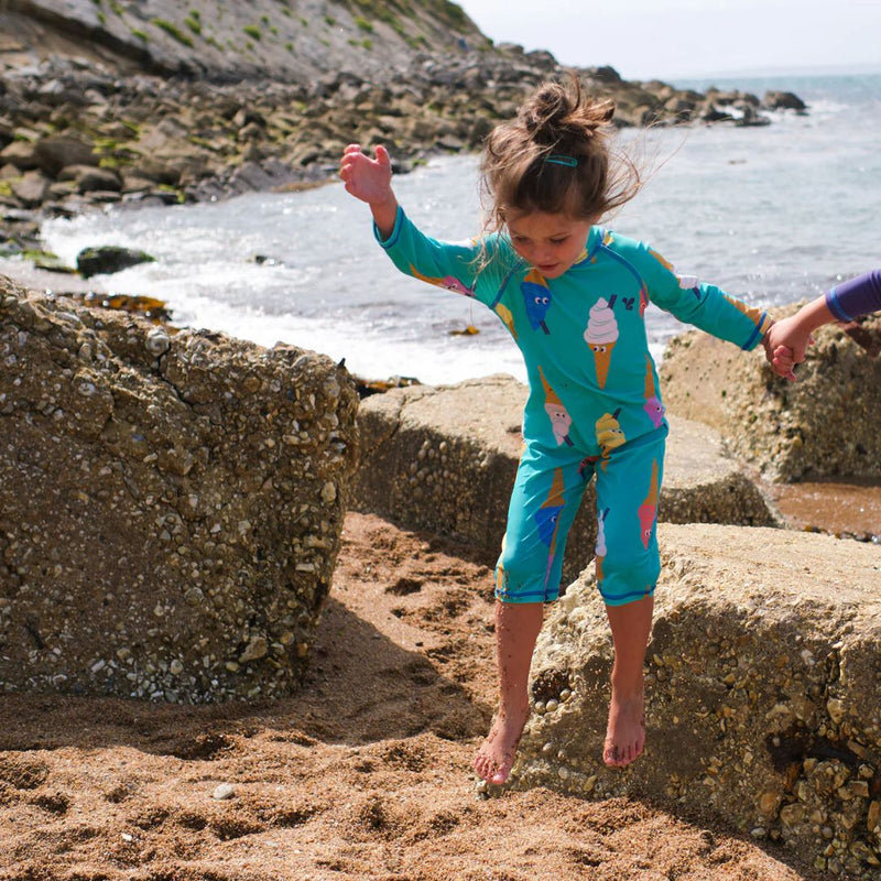 Muddy Puddles UV Protective Surf Suit - Turquoise Ice Cream