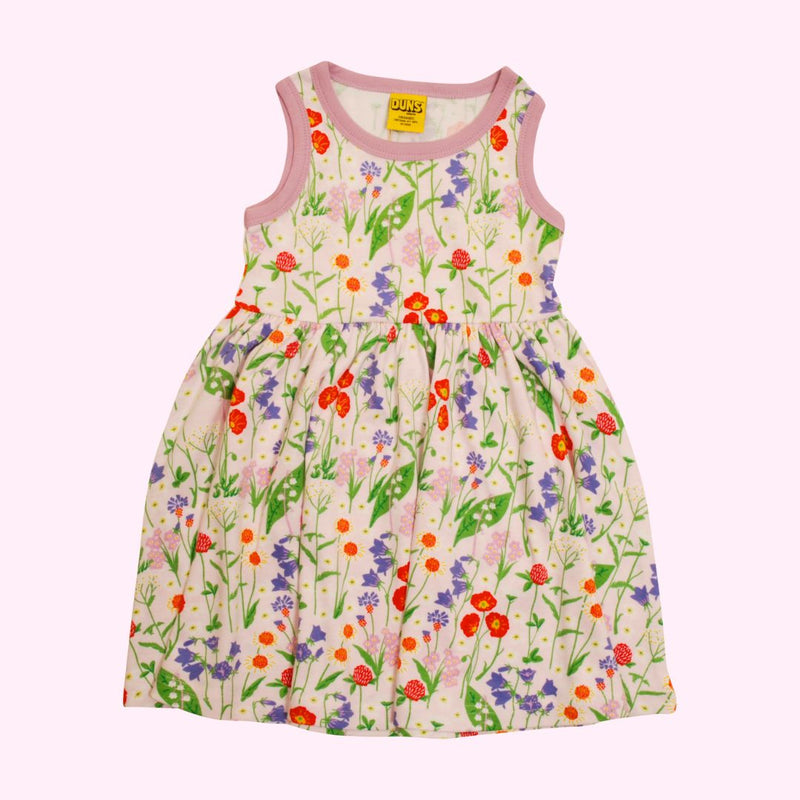 DUNS Midsummer Flower: Pink - Sleeveless Gather Twirly Dress
