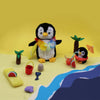 Les Ptipotos - Poppy The Penguin Mum & Baby: Black