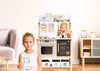 Speedy Monkey Wooden Play Kitchen with 20 Accessories