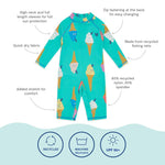 Muddy Puddles UV Protective Surf Suit - Turquoise Ice Cream