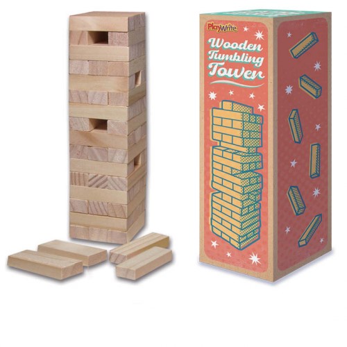 Retro Mini Wooden Tumbling Tower Game