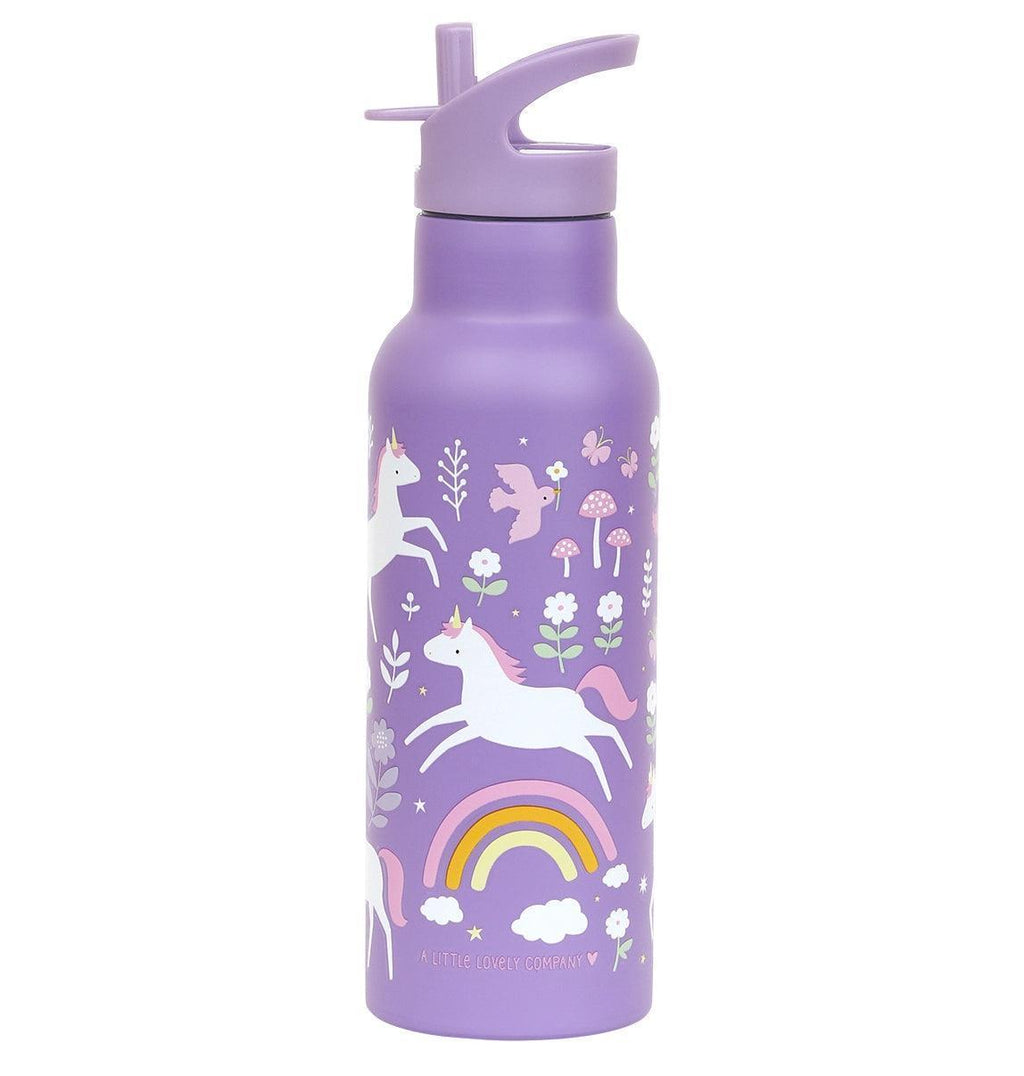 A Little Lovely Company - XL Stainless Steel Drink / Water Bottle: Unicorn Dreams
