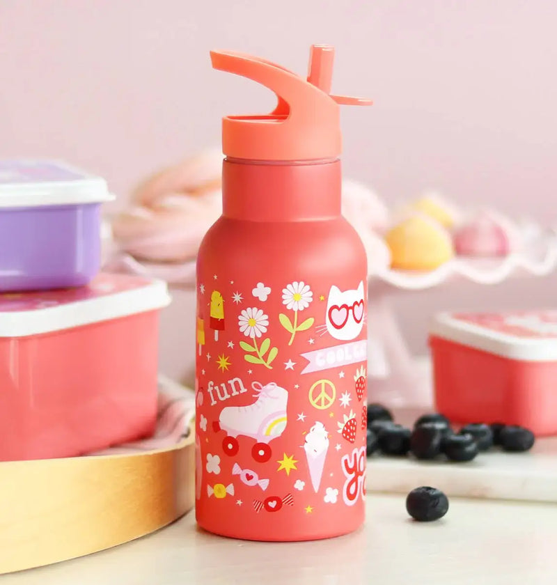 A Little Lovely Company Kids Stainless Steel Drink/Water Bottle: Fun
