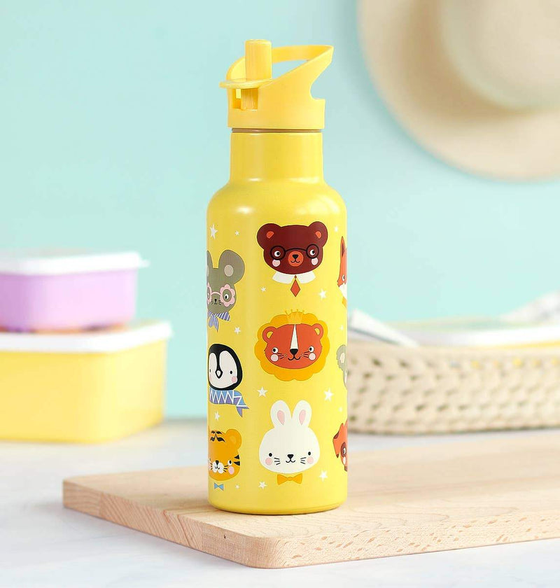 A Little Lovely Company - XL Stainless Steel Drink / Water Bottle: Animal Friends