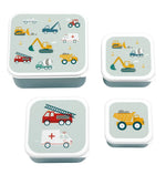 A Little Lovely Company - Lunch & Snack Box Set: Vehicles
