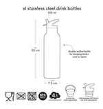 A Little Lovely Company - XL Stainless Steel Drink / Water Bottle: Animal Friends