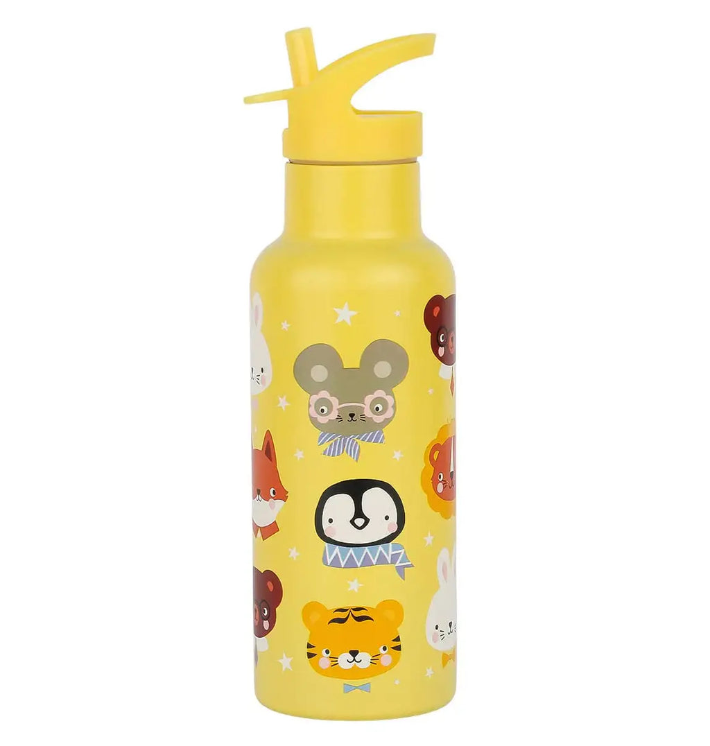 A Little Lovely Company - XL Stainless Steel Drink / Water Bottle: Animal Friends