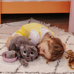 Les Ptipotos - Charlie The Cat Mum & Baby: Brown Grey