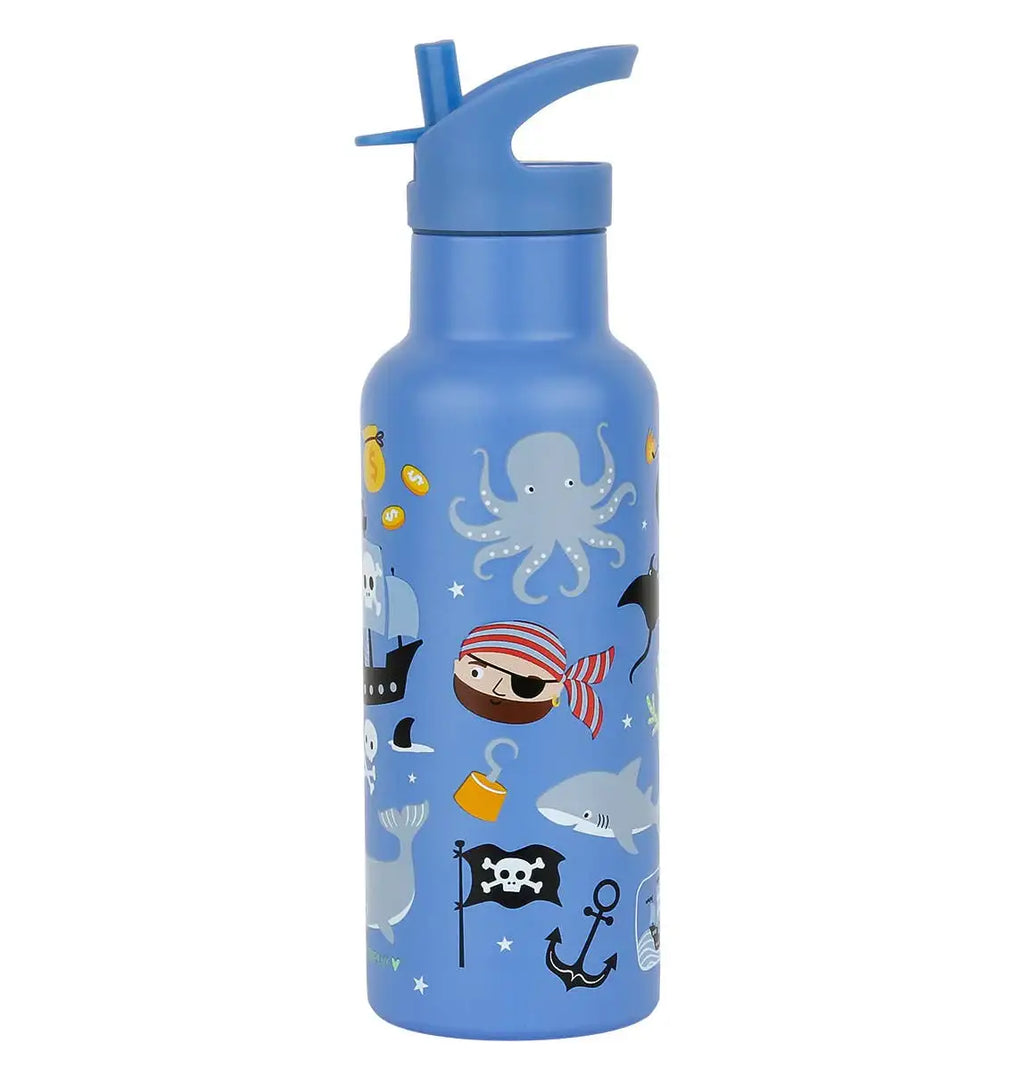 A Little Lovely Company - XL Stainless Steel Drink / Water Bottle: Pirates