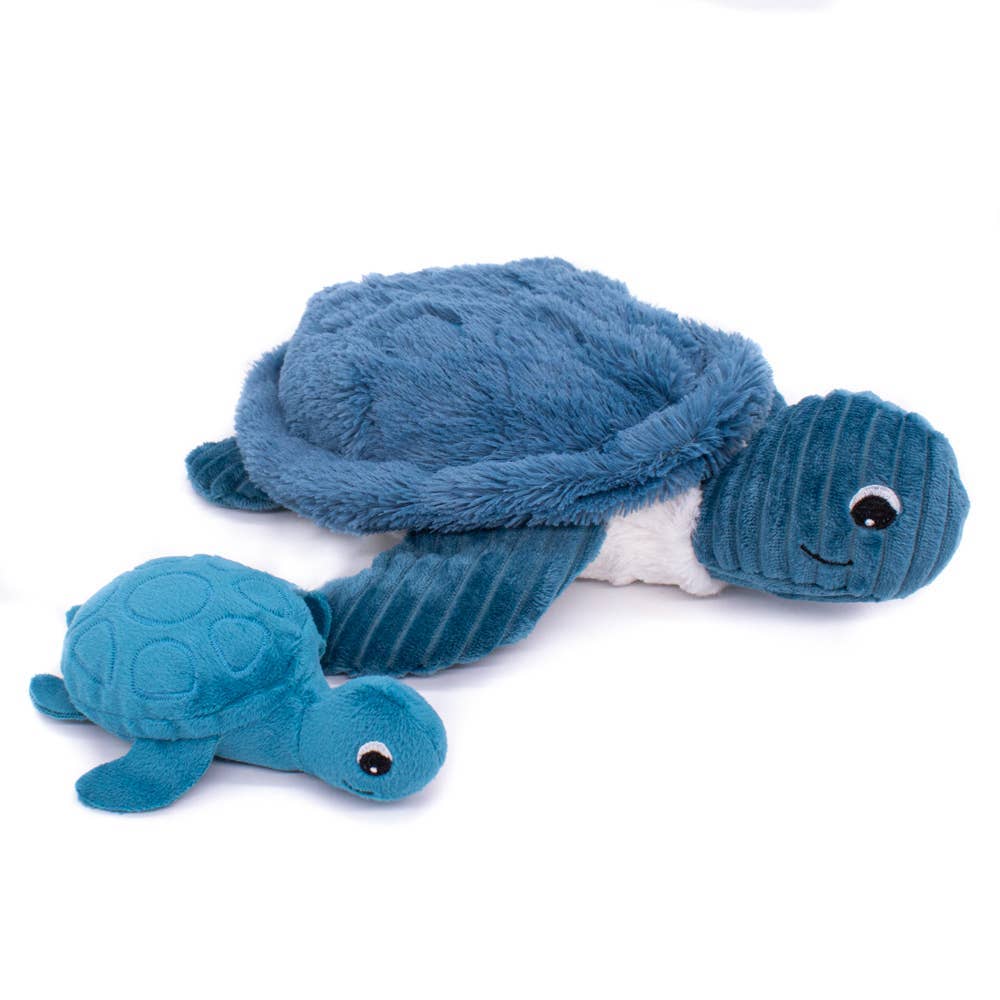 Les Ptipotos - Tilly The Turtle Mum & Baby: Blue