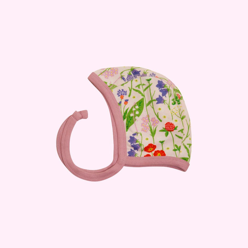 DUNS Midsummer Flower: Pink - Classic Baby Cap/Bonnet