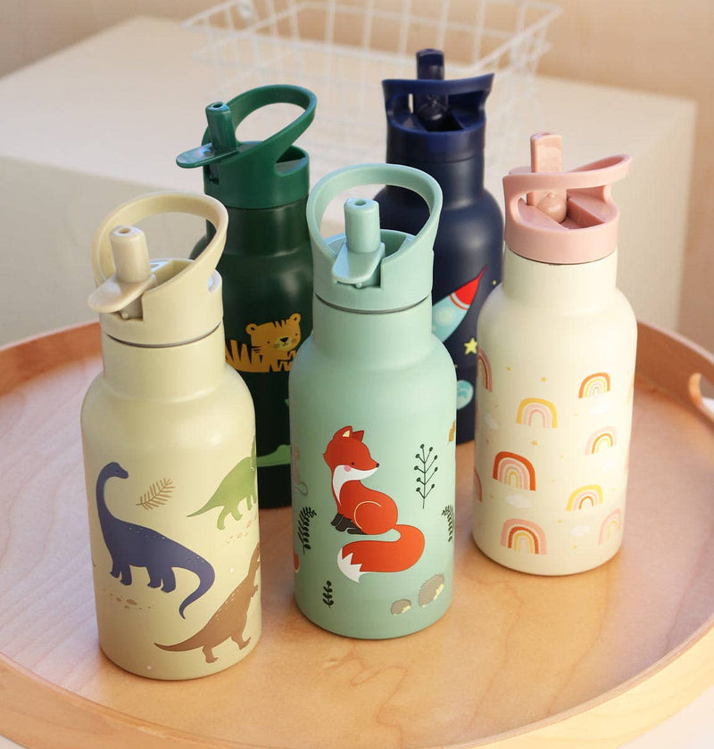 A Little Lovely Company - Kids Stainless Steel Drink / Water Bottle: Forest Friends