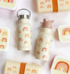 A Little Lovely Company - Kids Stainless Steel Drink / Water Bottle: Rainbows