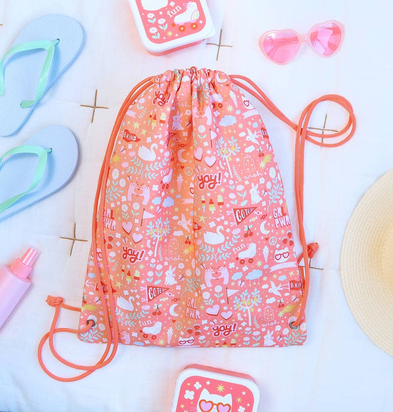 A Little Lovely Company Gym / Drawstring Bag: Fun