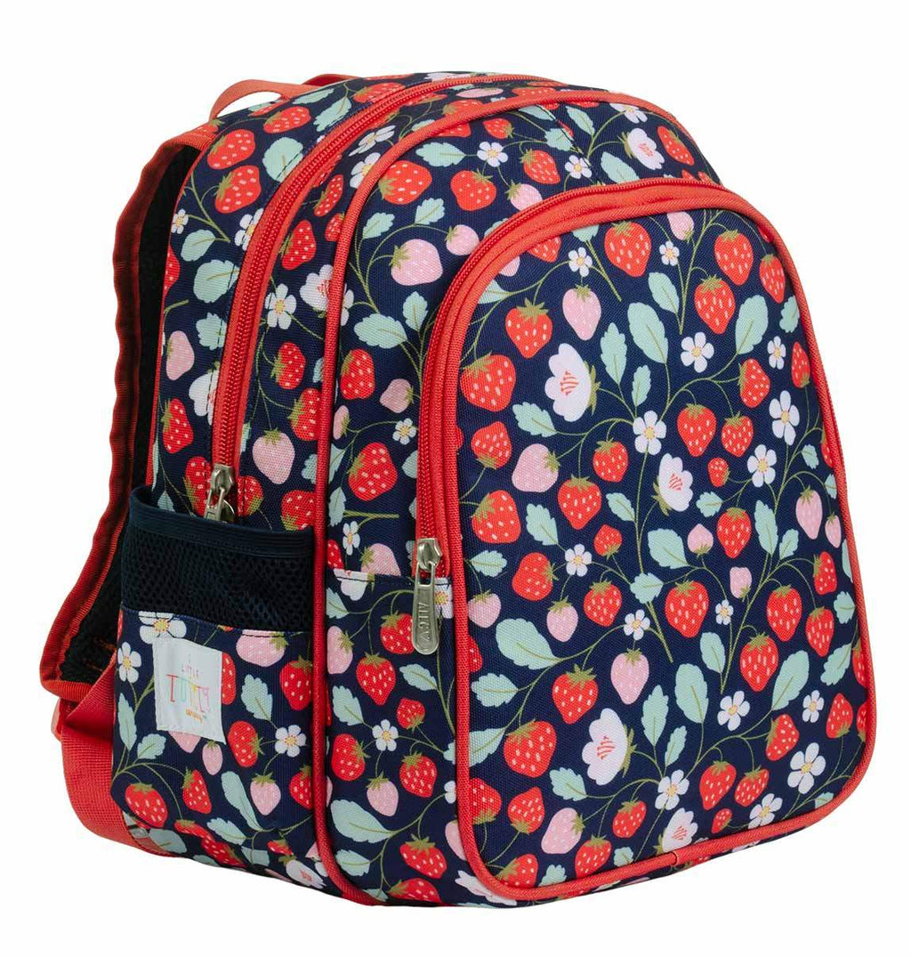 A Little Lovely Company - Backpack with Insulated Pocket: Strawberries