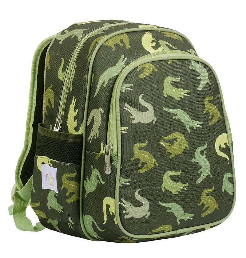 A Little Lovely Company - Backpack with Insulated Pocket: Crocodiles