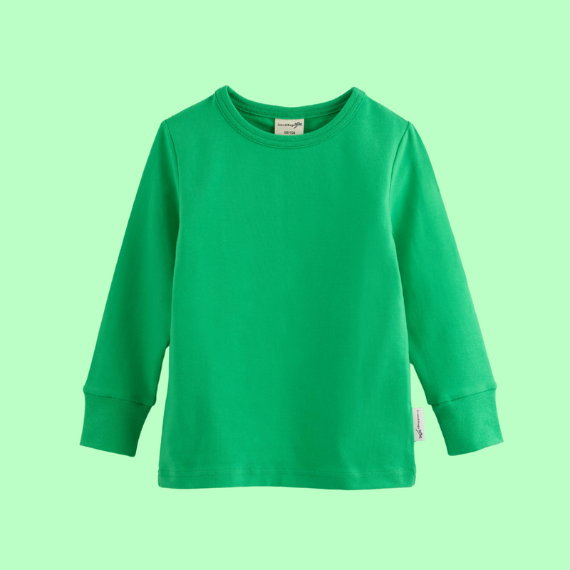 ScandiBugs Own Label Organic Long Sleeve Top - Tropical Green