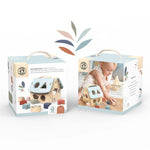 Speedy Monkey Wooden House Shape Sorter with 8 Blocks