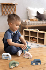 Speedy Monkey Car Display Case with 6 Vehicles