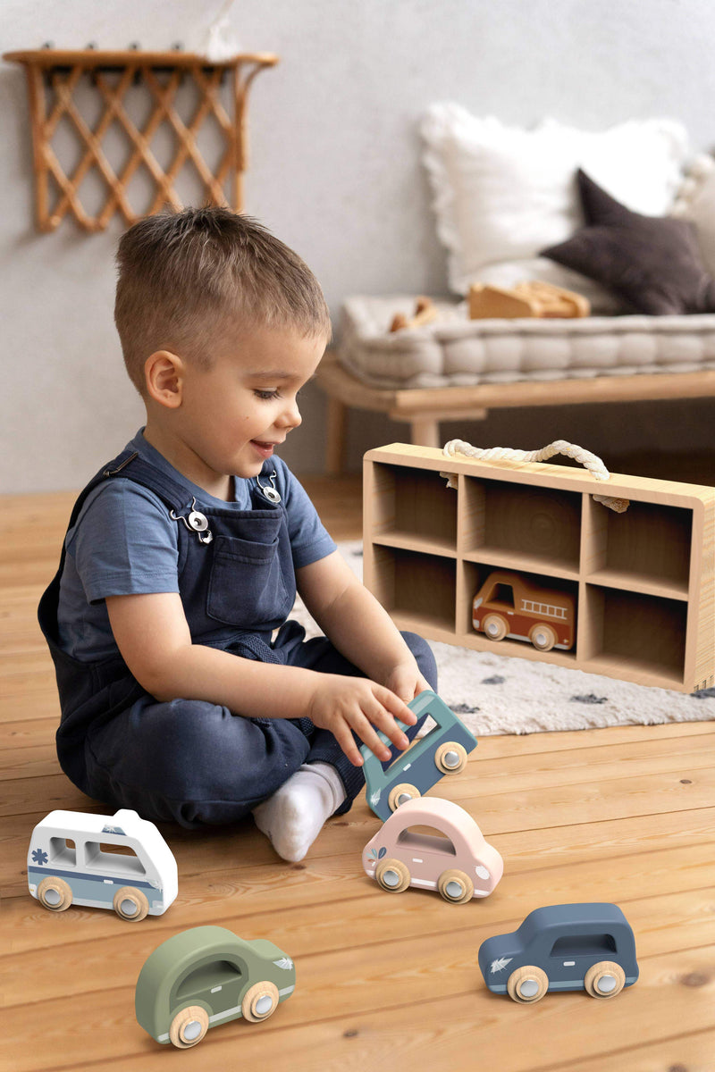 Speedy Monkey Car Display Case with 6 Vehicles