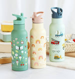 A Little Lovely Company XL Stainless Steel Drink / Water Bottle: Rainbows