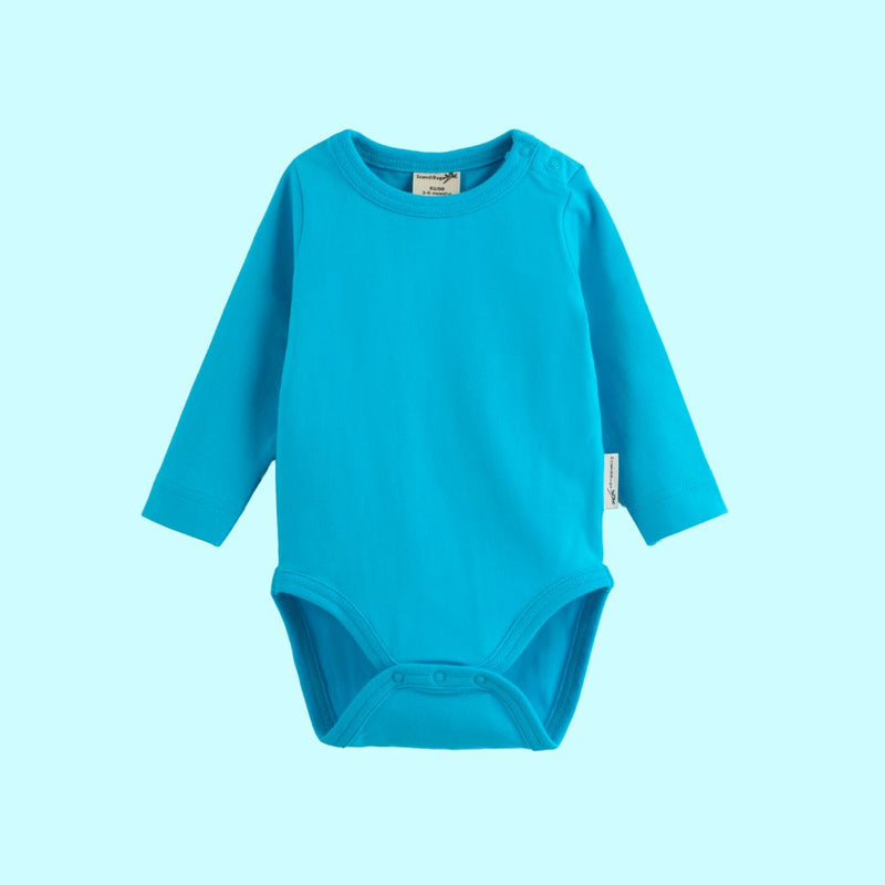 ScandiBugs Own Label Organic Long Sleeve Vest - Tempting Turquoise