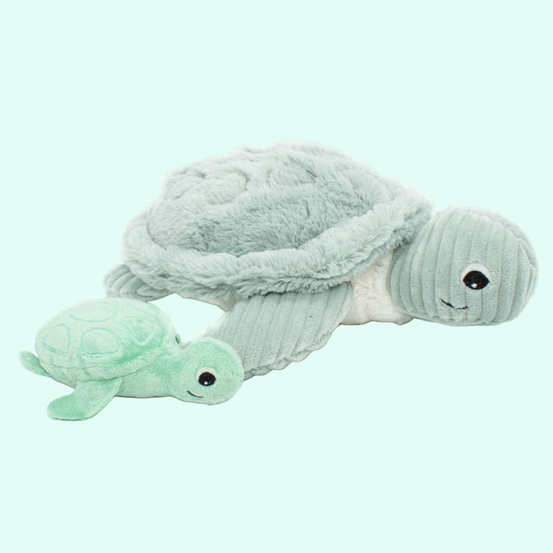 Les Ptipotos - Tilly The Turtle Mum & Baby: Mint