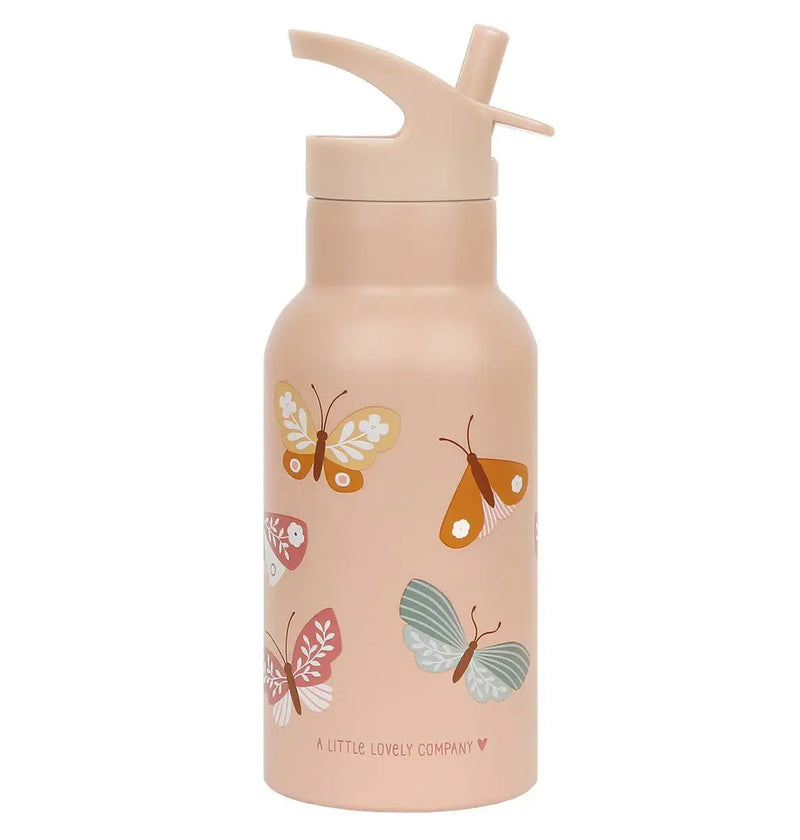A Little Lovely Company Kids Stainless Steel Drink / Water Bottle: Butterflies