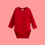 ScandiBugs Own Label Organic Long Sleeve Vest - Roaring Red