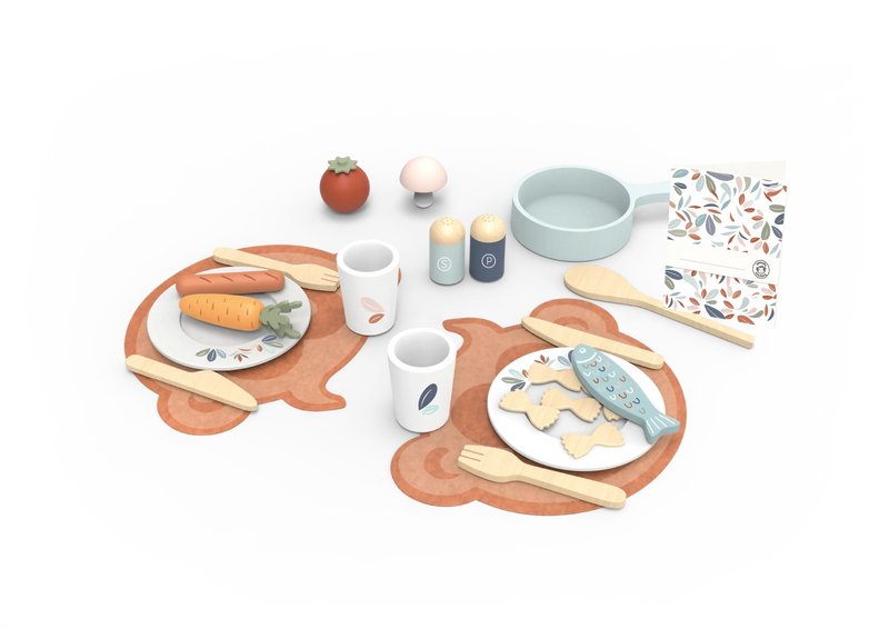 Speedy Monkey Wooden Dining Set with 19 Accessories