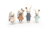 Speedy Monkey Rabbit Family of 4 Characters