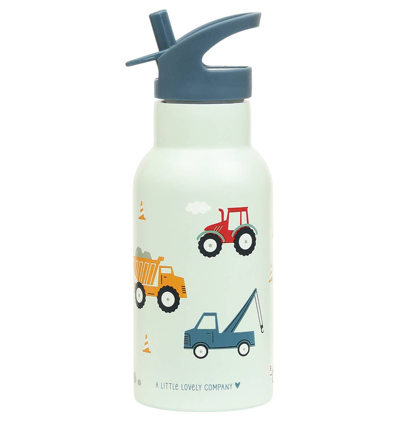 A Little Lovely Company - Kids Stainless Steel Drink / Water Bottle: Vehicles, Cars