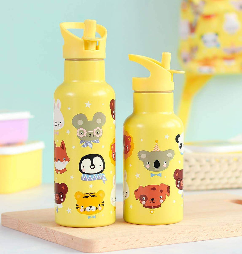 A Little Lovely Company - XL Stainless Steel Drink / Water Bottle: Animal Friends