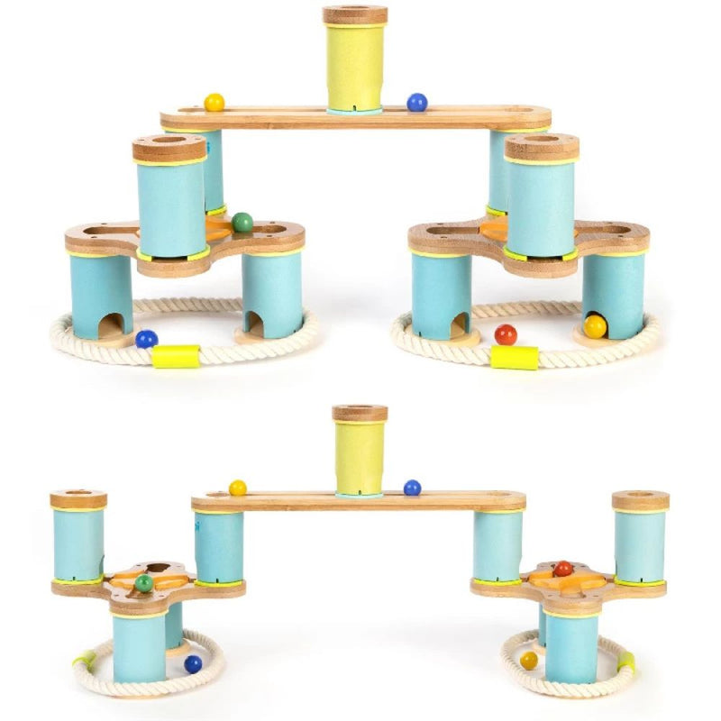 Boppi Wooden Bamboo Marble Run - 스타터 팩