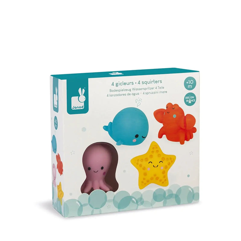 Janod Sea Animal Squirters Bath Toy