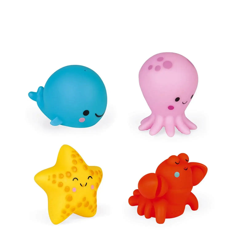 Janod Sea Animal Squirters Bath Toy